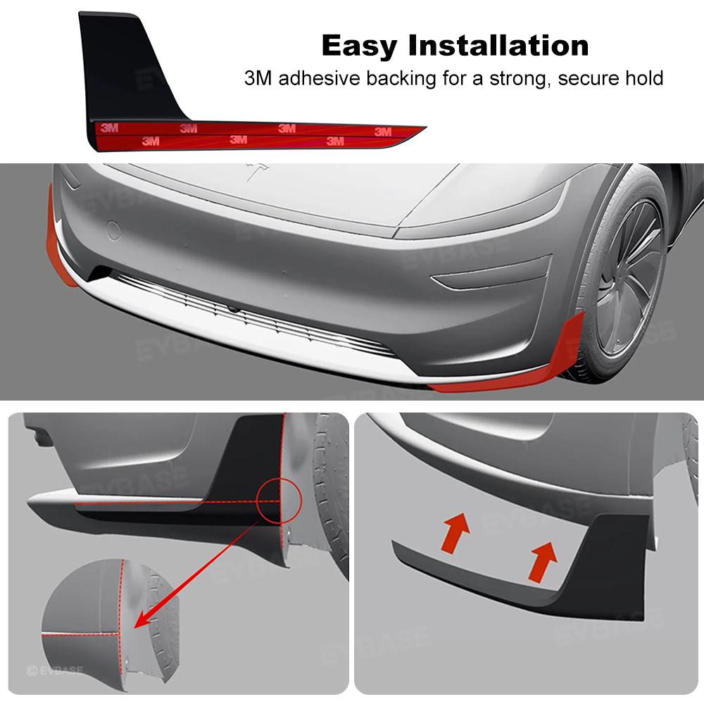 Model Y Juniper Front Lip Spoiler Whale Tail Style Front Bumper Corner Spoiler ABS Splitter for Tesla