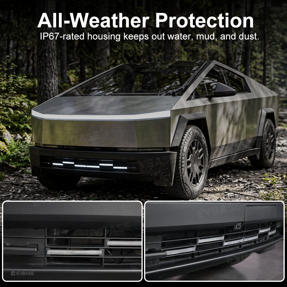 Cybertruck Front Grille LED Light Bar Tactical Lower Grille Auxiliary Lighting Upgrade