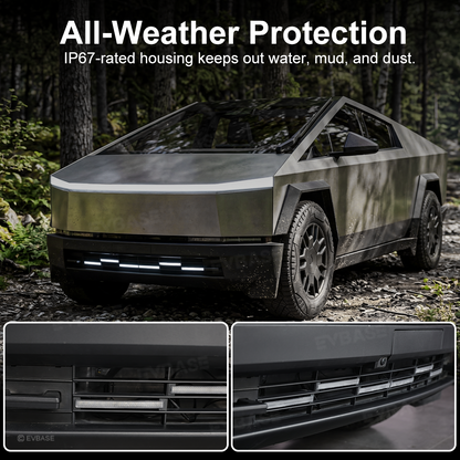 Cybertruck Front Grille LED Light Bar Tactical Lower Grille Auxiliary Lighting Upgrade