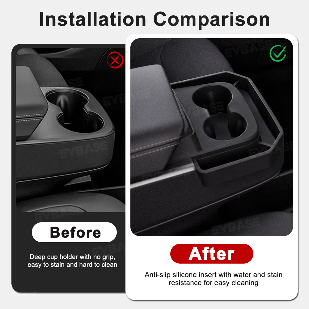Model Y Juniper Standard Silicone Cup Holder Organizer Anti-Rattle Cen ...