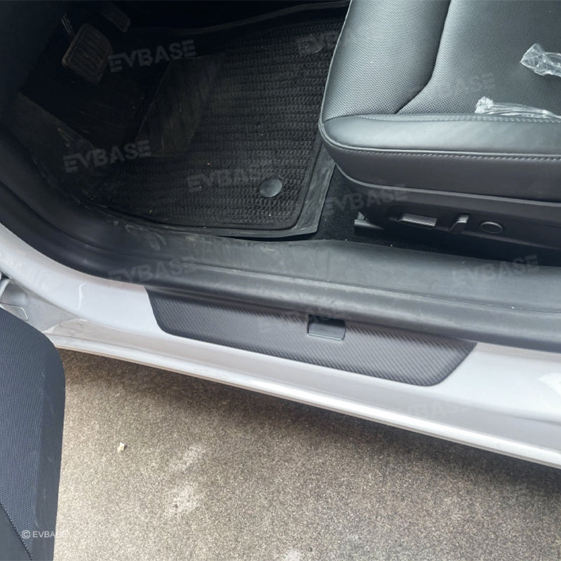 Model 3 Highland Door Sill Protector Real Carbon Fiber Scuff Plates Cover Protection for Tesla
