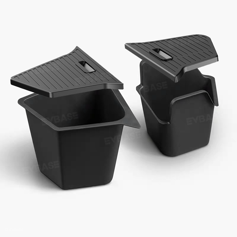 Model Y Juniper Rear Trunk Storage Box TPE Side Cargo Organizer Bins 2.0 with Lids for Tesla