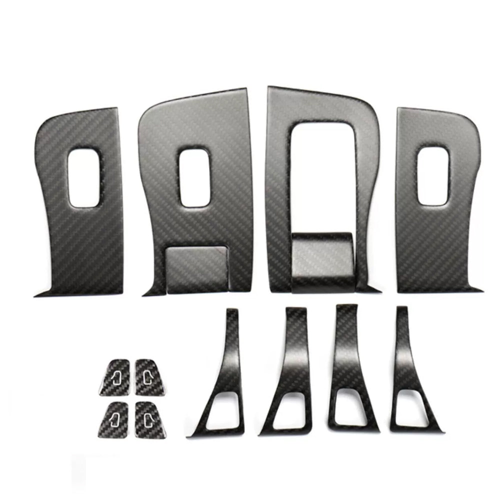 Tesla Model Y 3 Carbon Fiber Interior Accessories Window Lift Button Trim Switch Cover