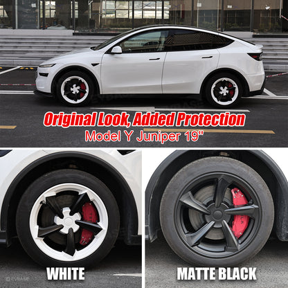 Rim Protector for Tesla Model Y Juniper 19" Crossflow Wheels Rim Case Center Hub Caps
