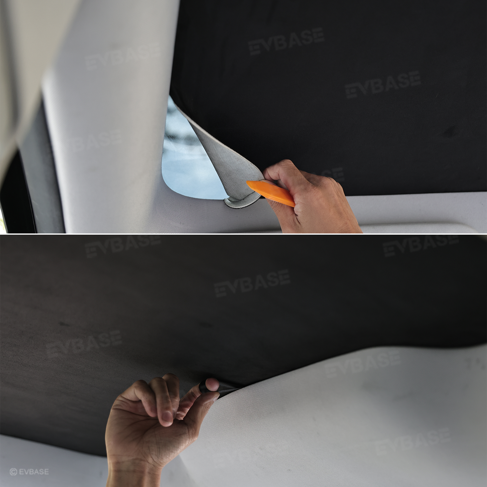 Model Y Juniper/ 3 Highland Sunshade Silicone Electrostatic Glass Sunroof Shade Heat Insulation UV Protection Faux Suede Sun Visor