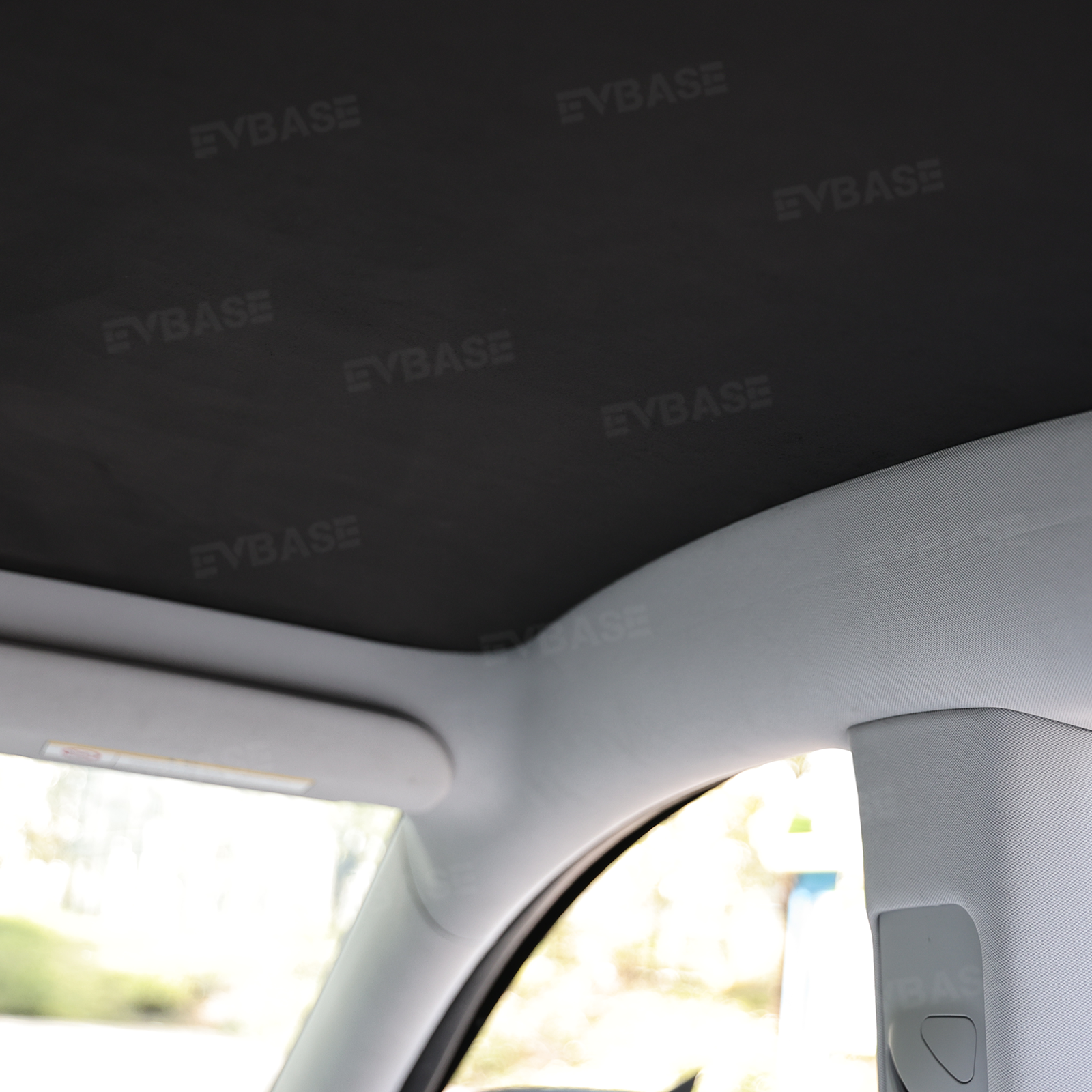 Model Y Juniper/ 3 Highland Sunshade Silicone Electrostatic Glass Sunroof Shade Heat Insulation UV Protection Faux Suede Sun Visor