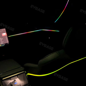 Tesla Model X Ambient Light Laser Carving RGB 128-Colors Tesla Ambient Lighting Kit