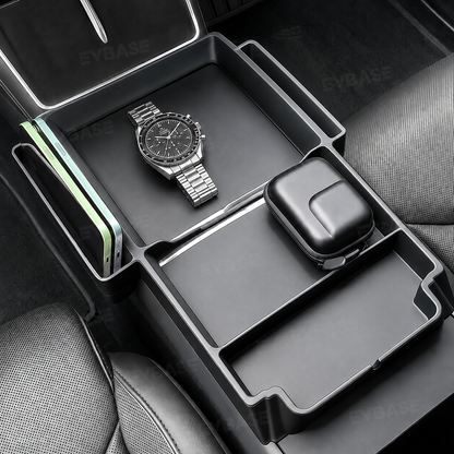 Model Y Juniper/Model Y L/ 3 Highland Center Console Tray 2.0 Silicone Organizer with Side Pockets