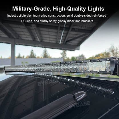 Cybertruck LED Light Bar 52" Truck Roof Off-Road Top Fog Lamp Driving Light Flood Spot Beam For Tesla