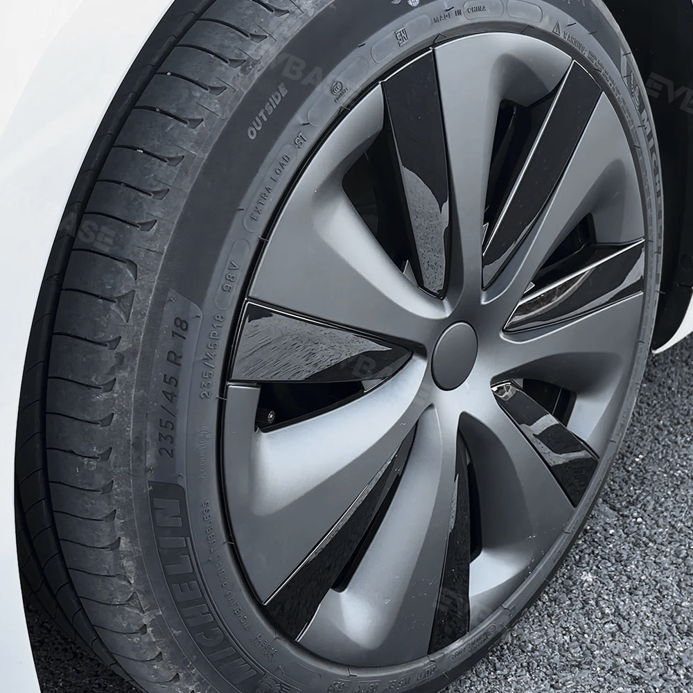 Model 3 Highland Wheel Covers 18inch Photon Wheel Caps Inspired by Model S Tempest Wheels for Tesla