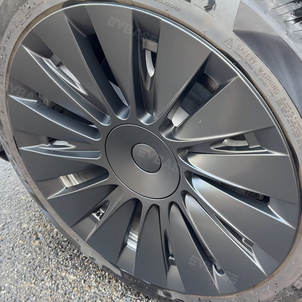 Wheel Covers Model Y Induction Wheel Caps for 19 inch Gemini Wheels 4PCS Matte Tesla Model Y Accessories