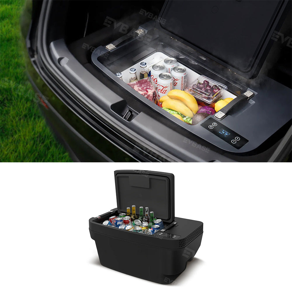Tesla Model Y 3 Refrigerator Rear Trunk Fridge Drop In 35L 20L App Control Freezer for Tesla Camping Model 3 Highland 2024 20L Black