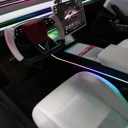 Model 3 Highland USB Hub Adapter Center Console Docking Station Fast Charger With Dynamic Ambient Light for Tesla