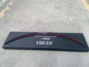 EVBASE Car Red Real Carbon Fiber Spoiler Wing Model 3 Y