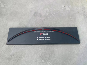 EVBASE Car Red Real Carbon Fiber Spoiler Wing Model 3 Y