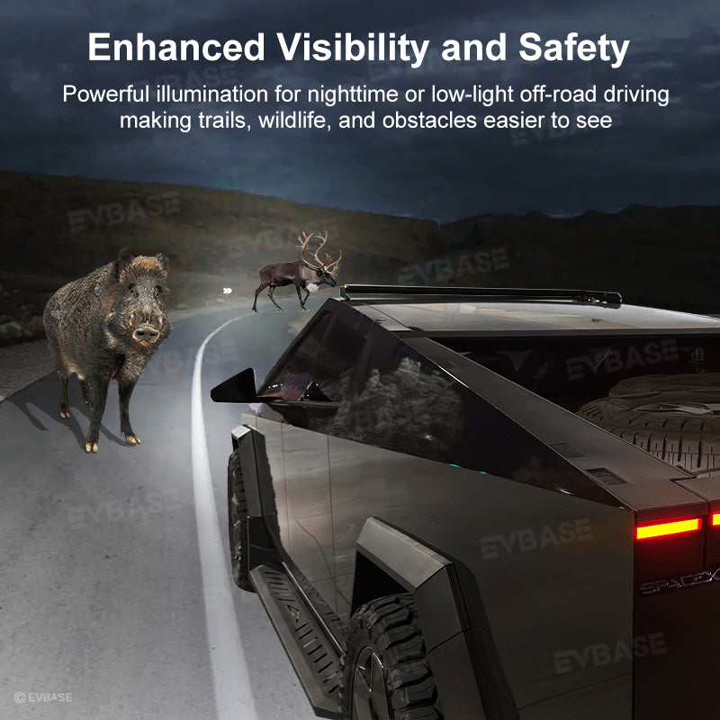 Cybertruck LED Light Bar 52" Truck Roof Off-Road Top Fog Lamp Driving Light Flood Spot Beam For Tesla