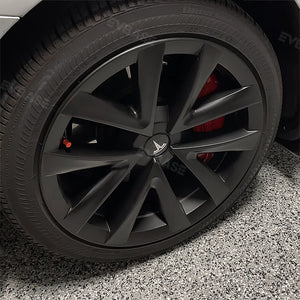 EVBASE Tesla Model 3 Cubierta de la rueda 18 pulgadas Sport Model S Versión a cuadros Tapa de rueda arácnida 4PCS Mate