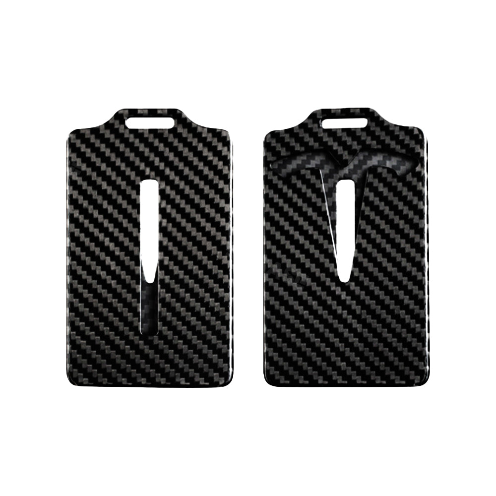 Key Card Holder Real Carbon Fiber Card Case Keychain Protective Card Sleeves for Tesla