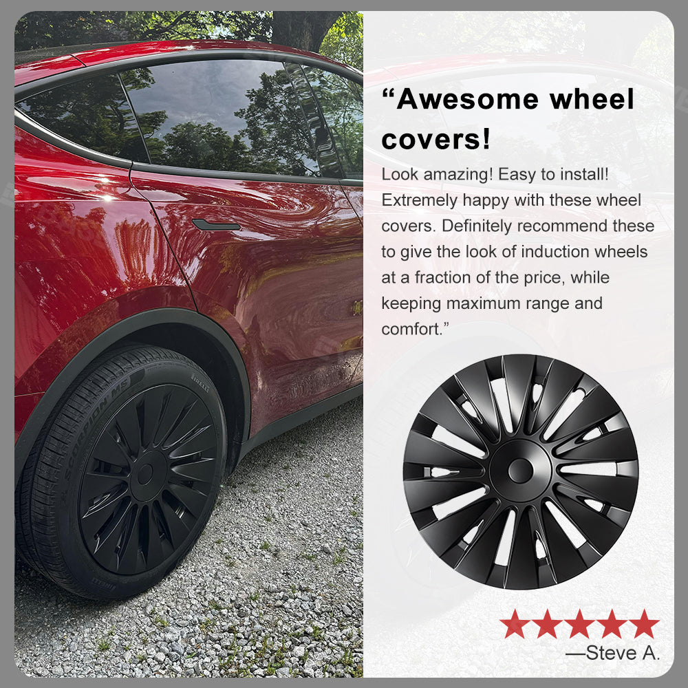Model Y Gemini Wheels Caps 4PCS Sleek Matte 19-Inch Induction Wheel Covers for Tesla