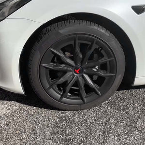 EVBASE Tesla Model 3 Wheel Covers 18 Inch Hub Caps Replacement Saint Style 4PCS 2017-2023 Year