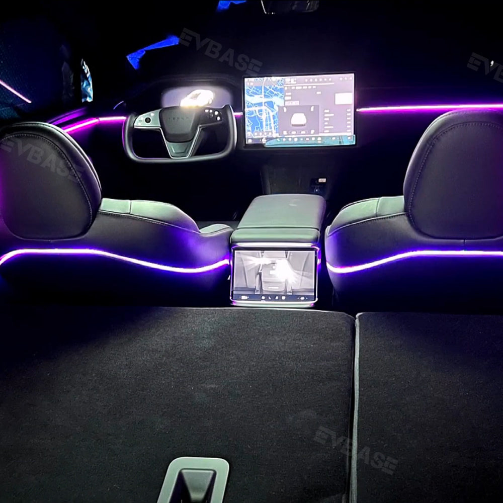 Brighten Up Your Tesla Interior with the EVBASE LED Streamer