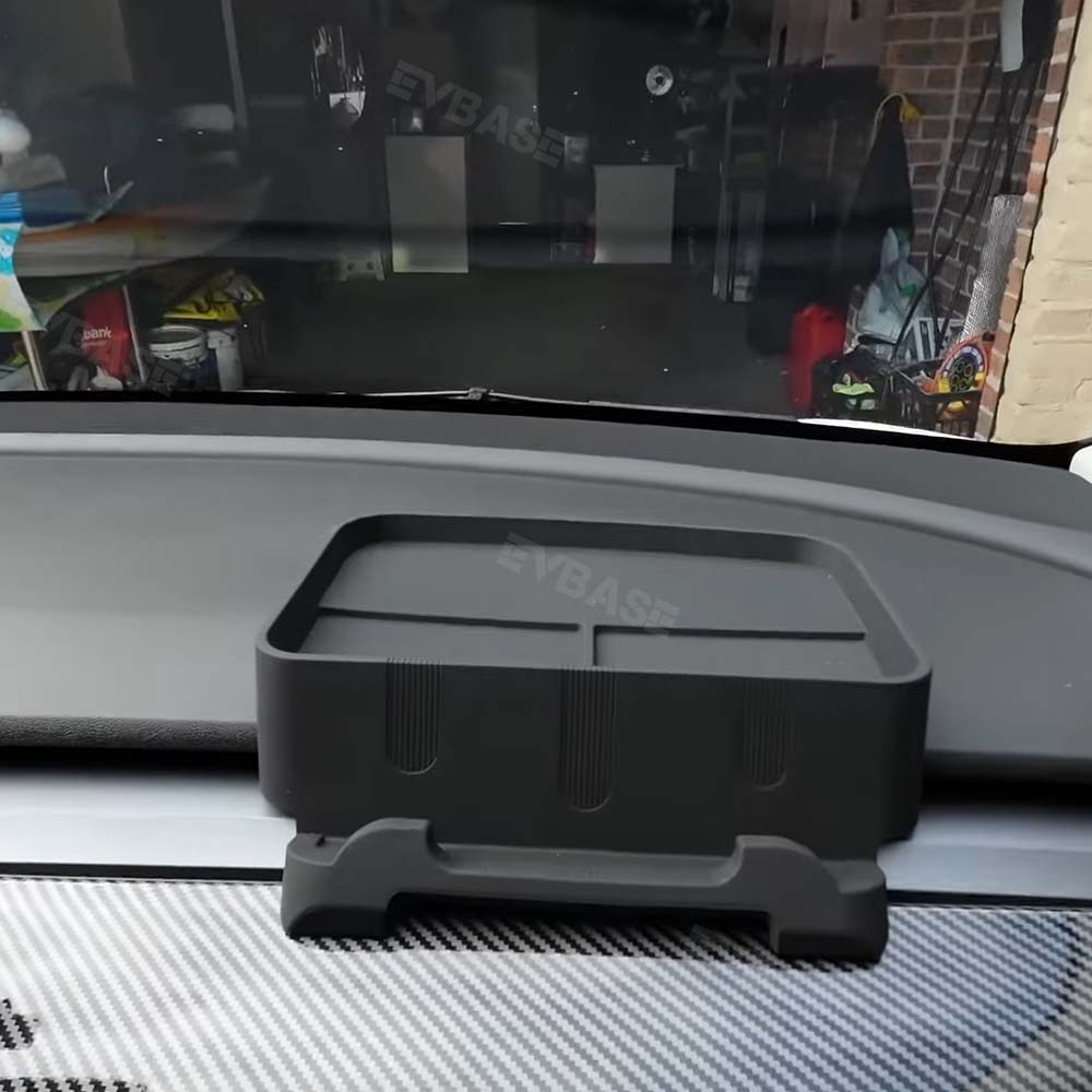 Tesla Model 3 Y Organizer Behind Screen Storage Box Dashboard Hidden Tray Non-Slip Sunglasses Holder