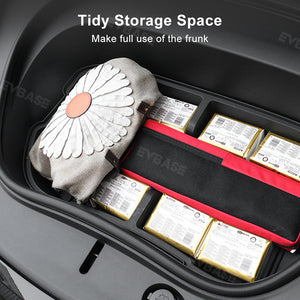 EVBASE Tesla Model 3 Highland Front Trunk Storage Box Organizer With Compartments TPE Frunk Trunk Liner