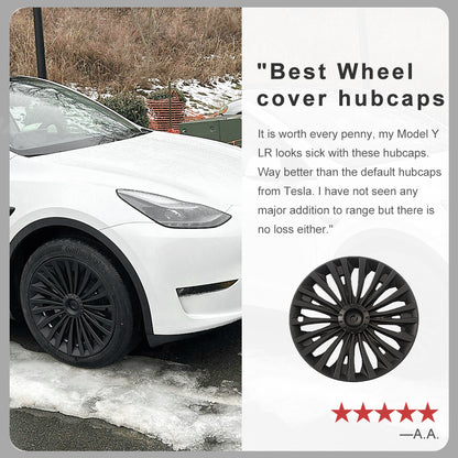 Tesla Model Y Wheel Cover Hubcaps 19-Inch Hub Cap Replacement 4pcs For Tesla Accessories