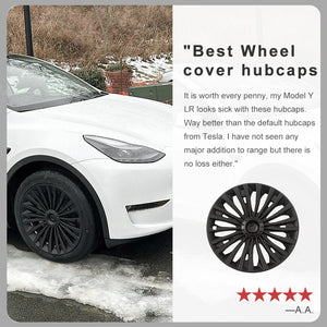 Tesla Model Y Wheel Cover Hubcaps 19-Inch Hub Cap Replacement 4pcs For Tesla Accessories 2020-2024 Year