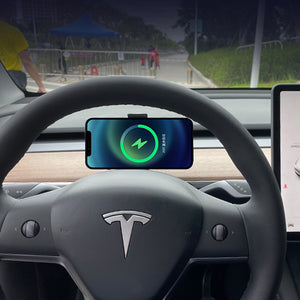 Tesla Wireless Charging Phone Holder for Model 3 Y Steering wheel phone holder with Charger
