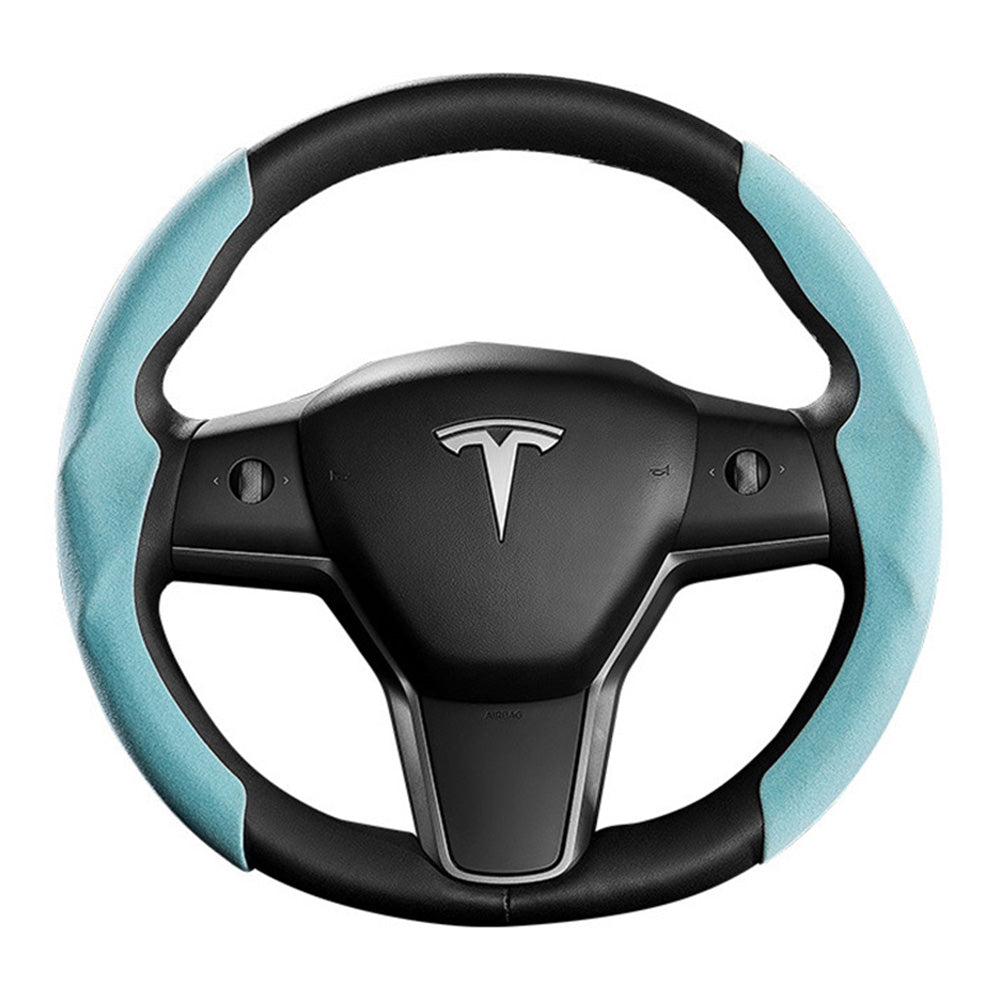 EVBASE Tesla Model 3 Model Y Yoke steering wheel Nappa black -  EVBASE-Premium EV&Tesla Accessories