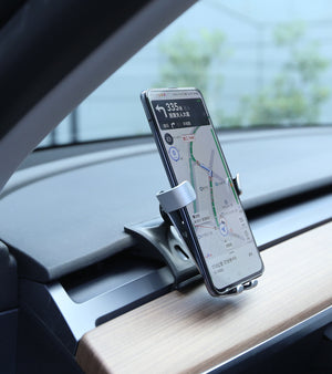 EVBASE Tesla Model 3 Y Phone Holder Navigation Anti-shake Phone Mount