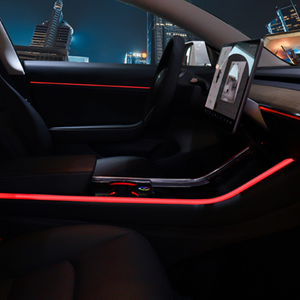 Tesla Model 3 Y Ambiente Light Láser grabado LED 64 colores ambiente luz Tesla