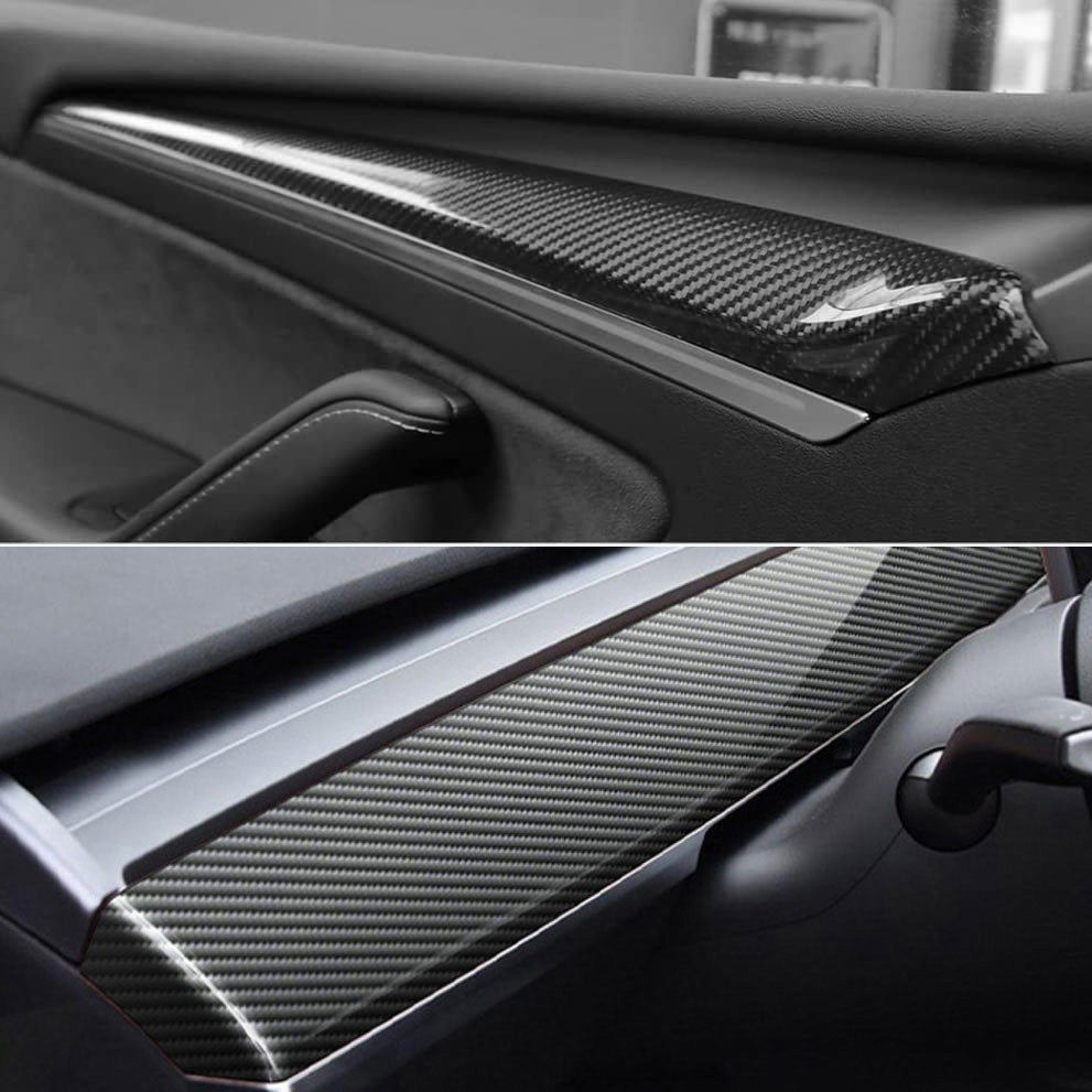 Tesla model 3 carbon shop fiber dash cover