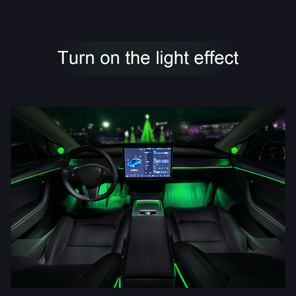 Tesla Model 3 Y Ambient Light Laser Etched LED 64 colors