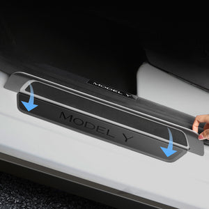 EVBASE Tesla Model Y Colorful Door Sill Protector Welcome Pedal Illuminated Door Sill