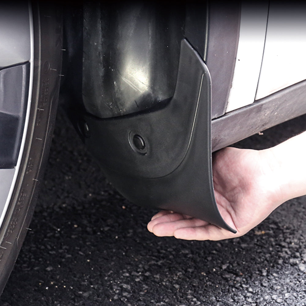 thumbnail image 2 of 4-Piece Mud Flaps Splash Guards For Tesla Model X 2016-2021 - Black Plastic 2 of 5