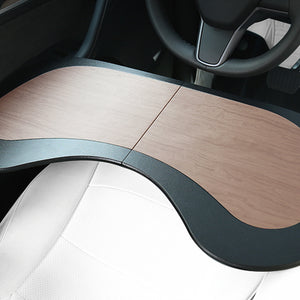 EVBASE Tesla Model 3 Model Y Klappbares Tischtablett Holzmaserung Kleiner Tisch