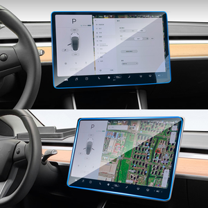 EVBASE Tesla Protector de pantalla para el modelo 3 y Protector de pantalla Tesla de vidrio templado