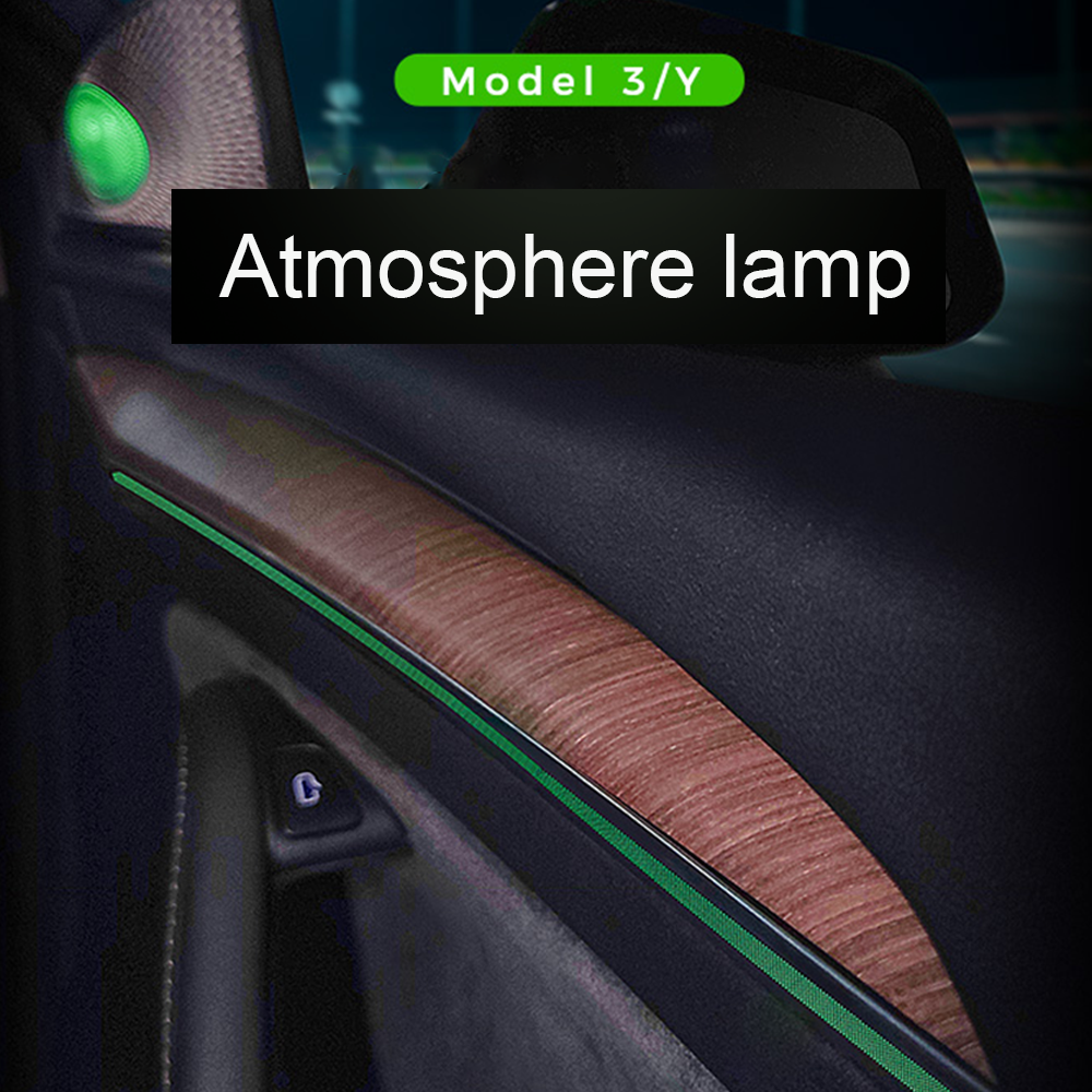Tesla Model 3 Y Ambiente Light Laser Etched LED 64 atmosphere l - EVBASE-Premium EV&Tesla Accessories