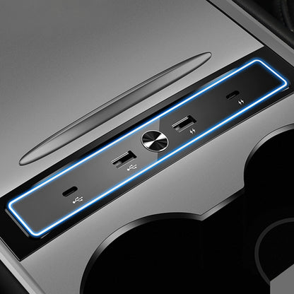 Model 3 Model Y USB Hub Adapter 4 in 1 Multiport Center Console Adapter for Tesla Accessories