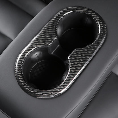 Model 3 Y Real Carbon Fiber Center Console Cup Holder Cover for Tesla