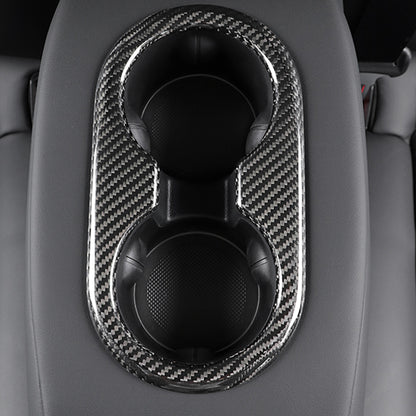 Model 3 Y Real Carbon Fiber Center Console Cup Holder Cover for Tesla