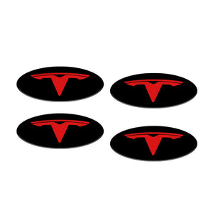 Tesla Logo Model 3 Y Wheel Hub Caps Center Cover Logo 4PCS