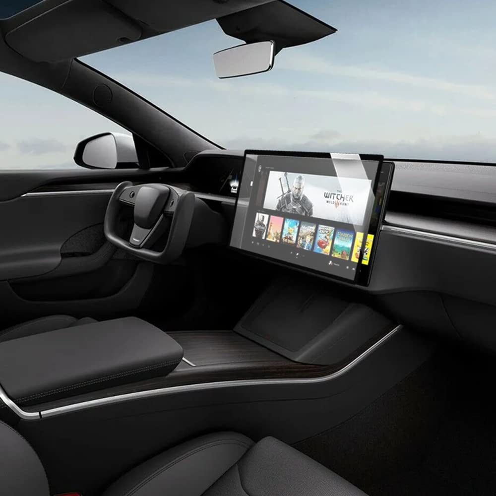 EVBASE Model X S Protector de pantalla Protector de pantalla de vidrio templado para 2021-2023 Tesla Model S X