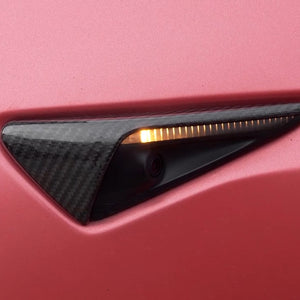 EVbase Carbon Fiber Tesla Seitenkamera Blinkerabdeckung für Model 3 Y