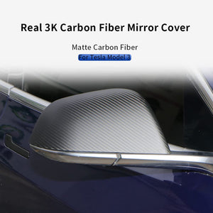 EVbase Real Carbon Fiber Tesla Rückspiegelabdeckung für Modell 3 Y