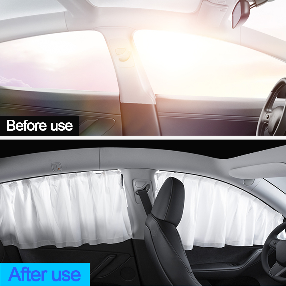 Tesla Model 3 Y Side Window Sunshade Rear Windshield Sun Shades 4pcs