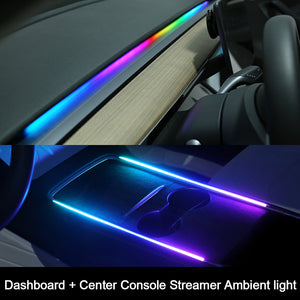 EVBASE Model 3 Y Dashboard Streamer Luz ambiental
