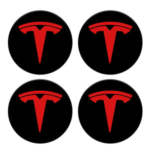 Tesla Logo Model 3 Y Wheel Hub Caps Center Cover Logo 4PCS